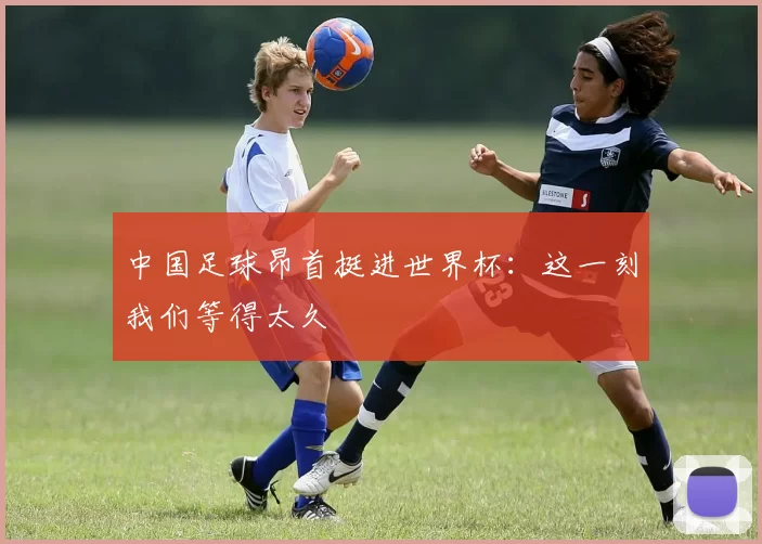 中国足球昂首挺进世界杯:这一刻我们等得太久