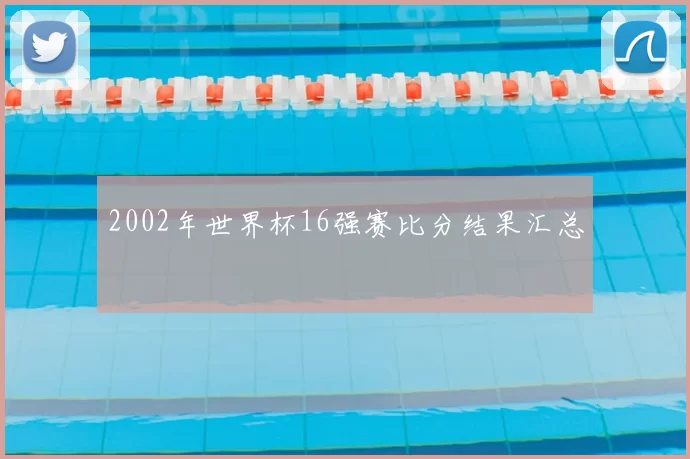 2002年世界杯16强赛比分结果汇总